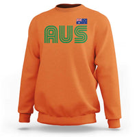 Retro Australia Sweatshirt AUS Green Australian Flag Country Pride Graphic
