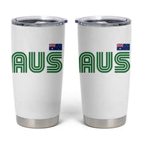 Retro Australia Tumbler Cup AUS Green Australian Flag Country Pride Graphic