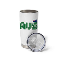 Retro Australia Tumbler Cup AUS Green Australian Flag Country Pride Graphic