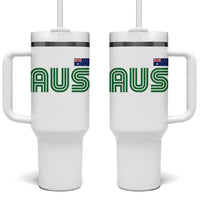 Retro Australia Tumbler With Handle AUS Green Australian Flag Country Pride Graphic