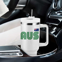 Retro Australia Tumbler With Handle AUS Green Australian Flag Country Pride Graphic