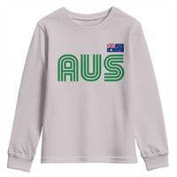 Retro Australia Youth Sweatshirt AUS Green Australian Flag Country Pride Graphic