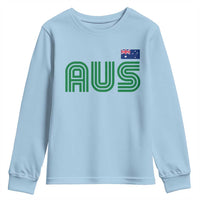 Retro Australia Youth Sweatshirt AUS Green Australian Flag Country Pride Graphic