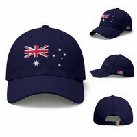 Vintage Australian Flag Baseball Cap Australia Distressed Patriotic Southern Cross Country Pride Graphic