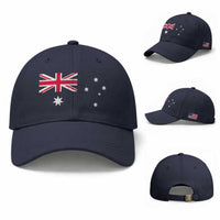 Vintage Australian Flag Baseball Cap Australia Distressed Patriotic Southern Cross Country Pride Graphic