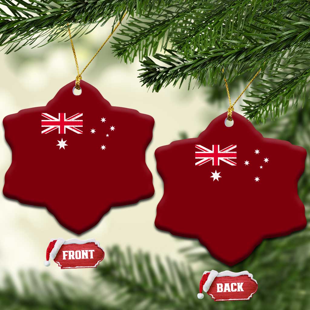 Vintage Australian Flag Ceramic Ornament Australia Distressed Patriotic Southern Cross Country Pride Graphic