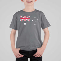 Vintage Australian Flag T Shirt For Kid Australia Distressed Patriotic Southern Cross Country Pride Graphic