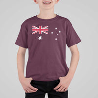 Vintage Australian Flag T Shirt For Kid Australia Distressed Patriotic Southern Cross Country Pride Graphic