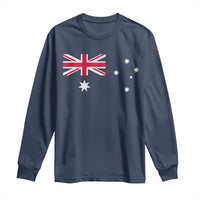 Vintage Australian Flag Long Sleeve Shirt Australia Distressed Patriotic Southern Cross Country Pride Graphic