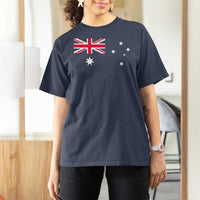 Vintage Australian Flag T Shirt For Women Australia Distressed Patriotic Southern Cross Country Pride Graphic