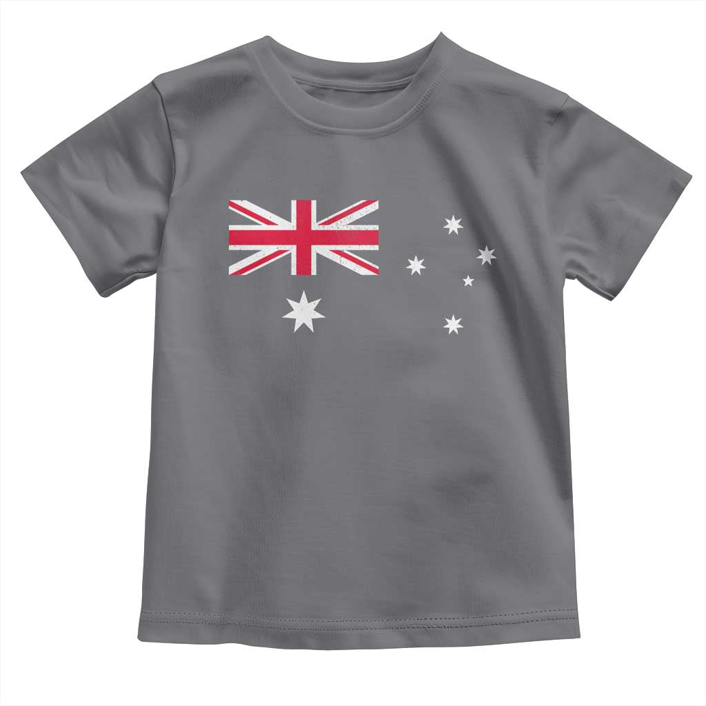Vintage Australian Flag Toddler T Shirt Australia Distressed Patriotic Southern Cross Country Pride Graphic