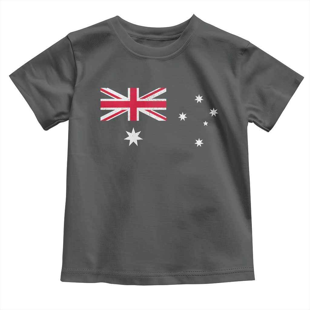 Vintage Australian Flag Toddler T Shirt Australia Distressed Patriotic Southern Cross Country Pride Graphic