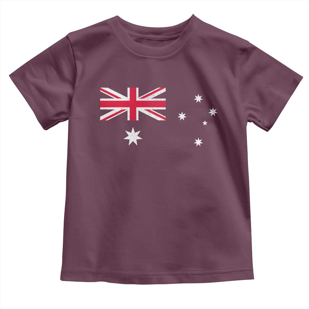 Vintage Australian Flag Toddler T Shirt Australia Distressed Patriotic Southern Cross Country Pride Graphic