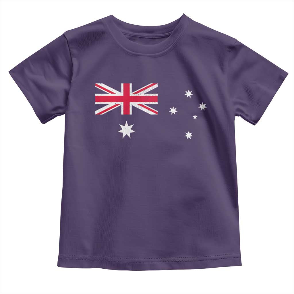 Vintage Australian Flag Toddler T Shirt Australia Distressed Patriotic Southern Cross Country Pride Graphic