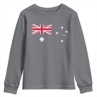 Vintage Australian Flag Youth Sweatshirt Australia Distressed Patriotic Southern Cross Country Pride Graphic