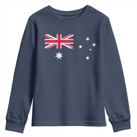 Vintage Australian Flag Youth Sweatshirt Australia Distressed Patriotic Southern Cross Country Pride Graphic