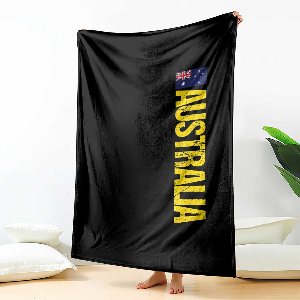 Australia Flag Throw Blanket Patriotic Country Pride Vertical Text Graphic