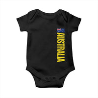 Australia Flag Baby Onesie Patriotic Country Pride Vertical Text Graphic