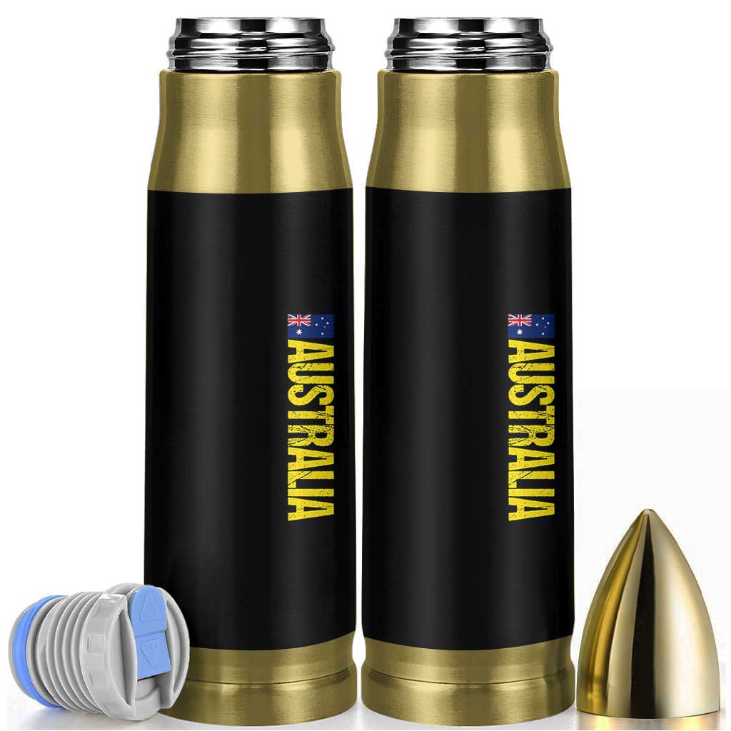 Australia Flag Bullet Tumbler Patriotic Country Pride Vertical Text Graphic