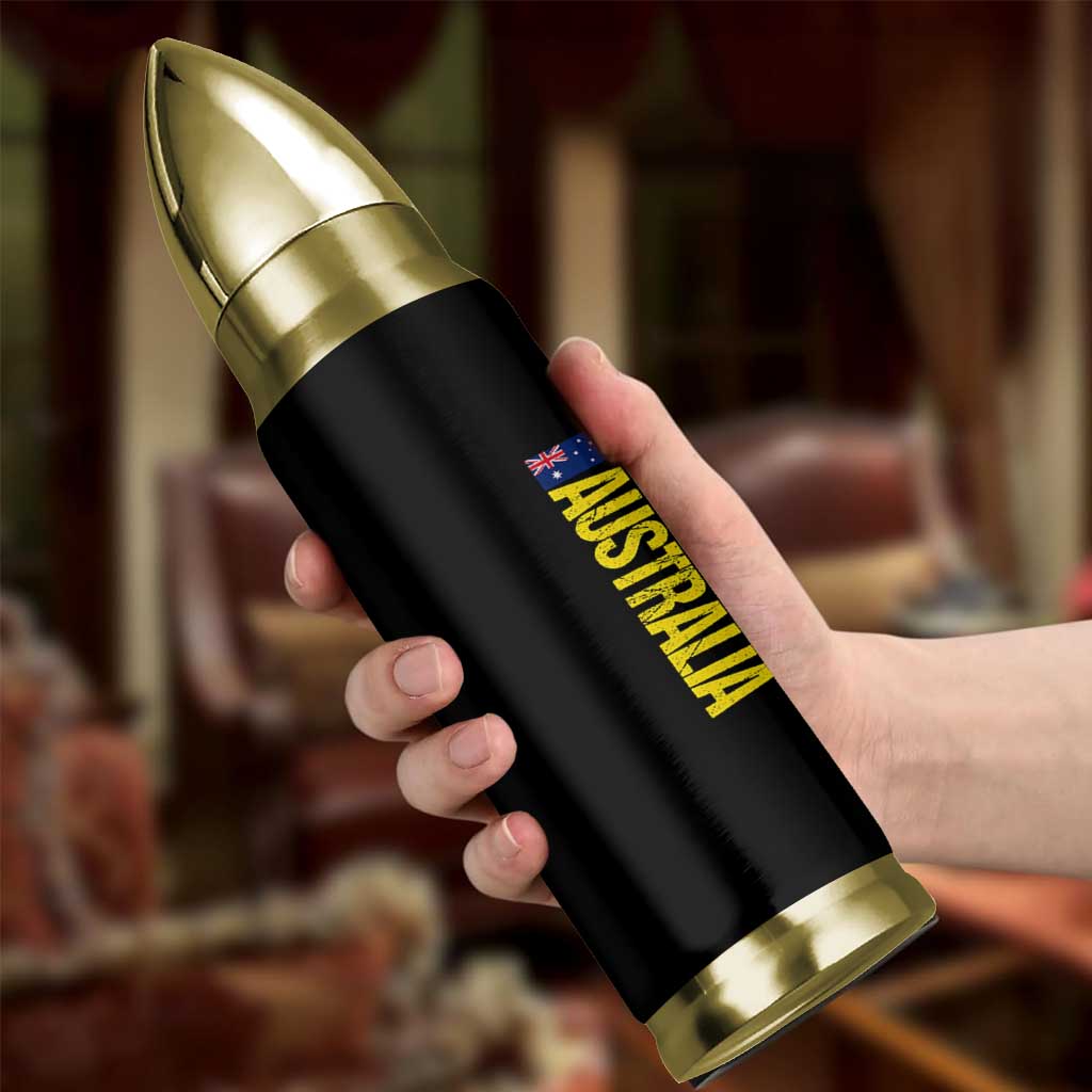 Australia Flag Bullet Tumbler Patriotic Country Pride Vertical Text Graphic