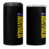 Australia Flag 4 in 1 Can Cooler Tumbler Patriotic Country Pride Vertical Text Graphic