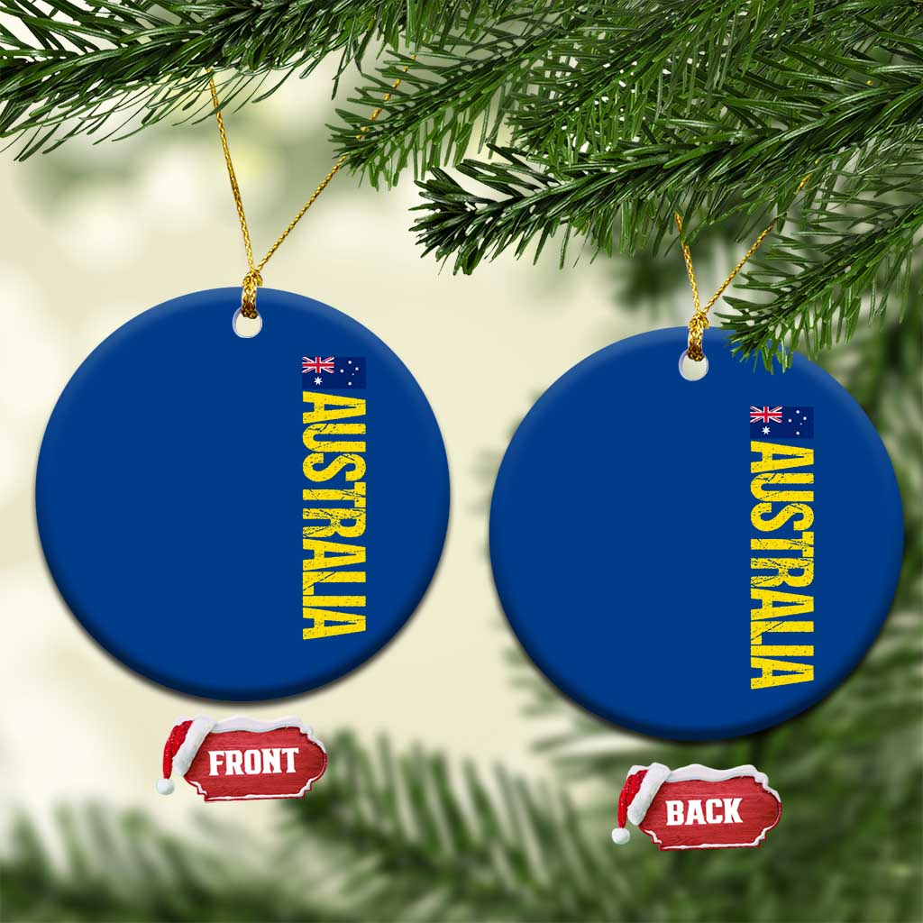 Australia Flag Ceramic Ornament Patriotic Country Pride Vertical Text Graphic