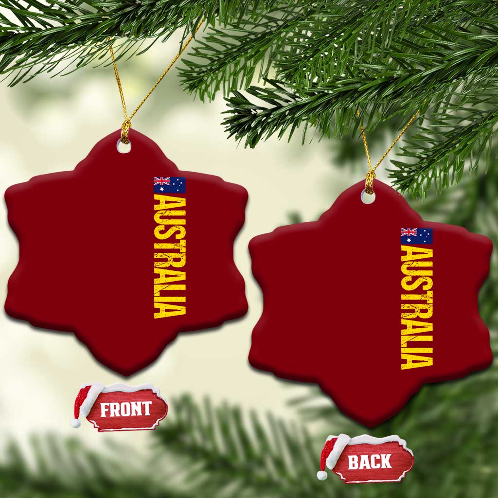 Australia Flag Ceramic Ornament Patriotic Country Pride Vertical Text Graphic