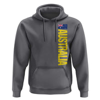 Australia Flag Hoodie Patriotic Country Pride Vertical Text Graphic