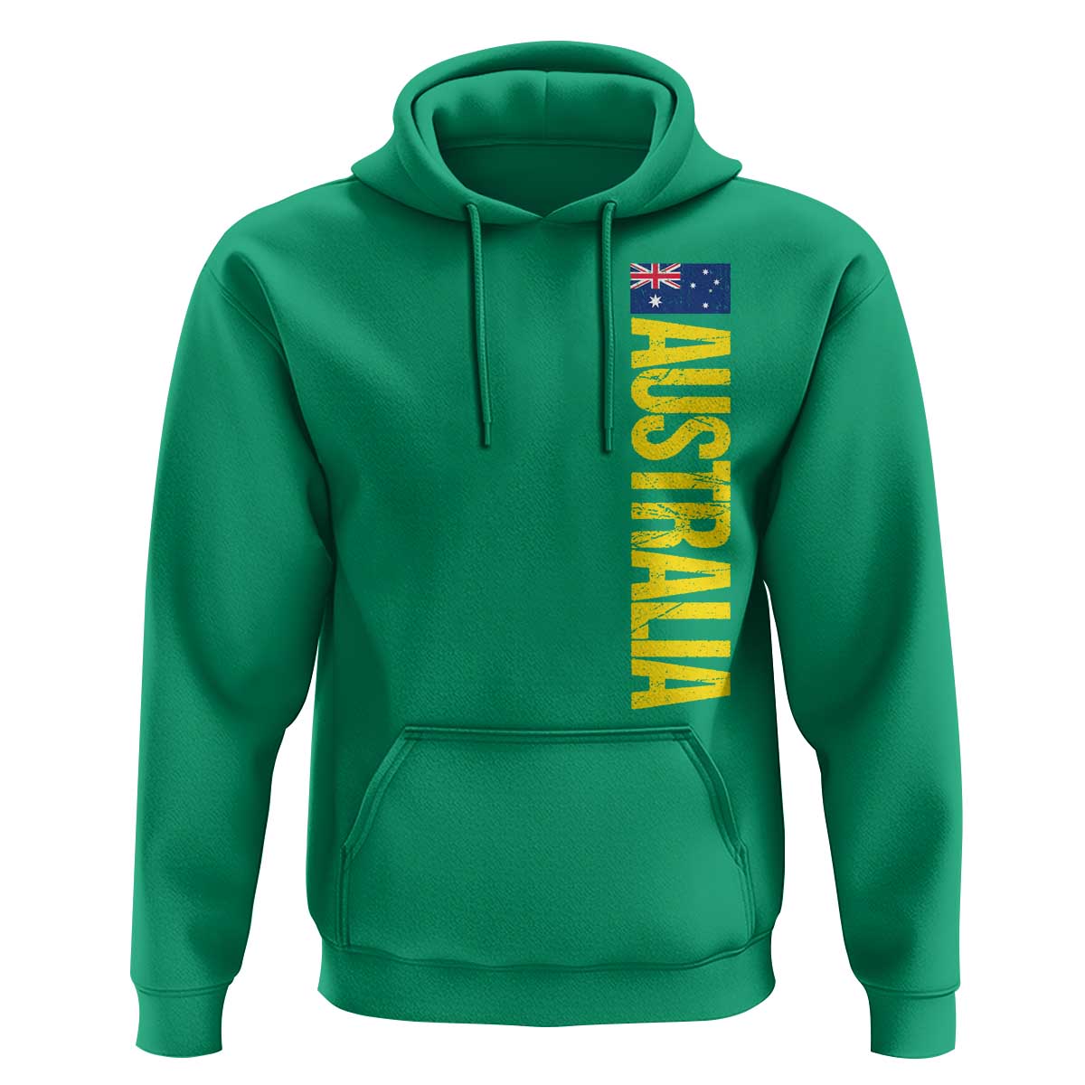 Australia Flag Hoodie Patriotic Country Pride Vertical Text Graphic