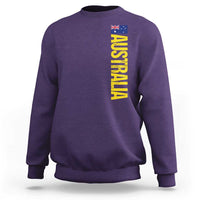 Australia Flag Sweatshirt Patriotic Country Pride Vertical Text Graphic