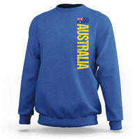 Australia Flag Sweatshirt Patriotic Country Pride Vertical Text Graphic