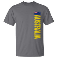 Australia Flag T Shirt Patriotic Country Pride Vertical Text Graphic