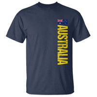 Australia Flag T Shirt Patriotic Country Pride Vertical Text Graphic