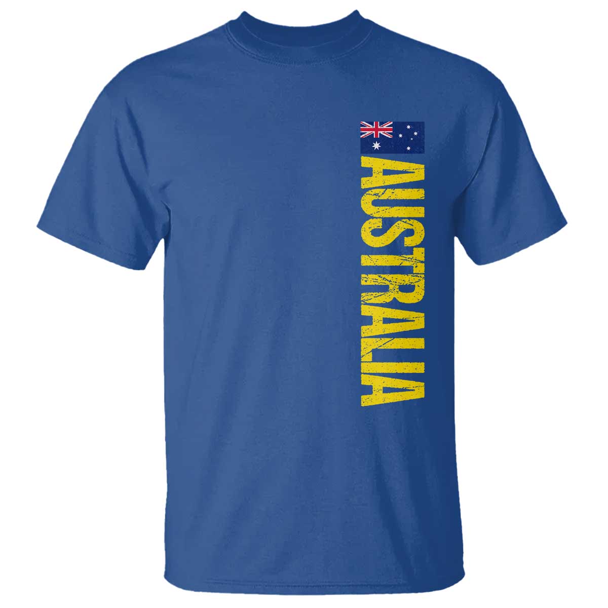 Australia Flag T Shirt Patriotic Country Pride Vertical Text Graphic