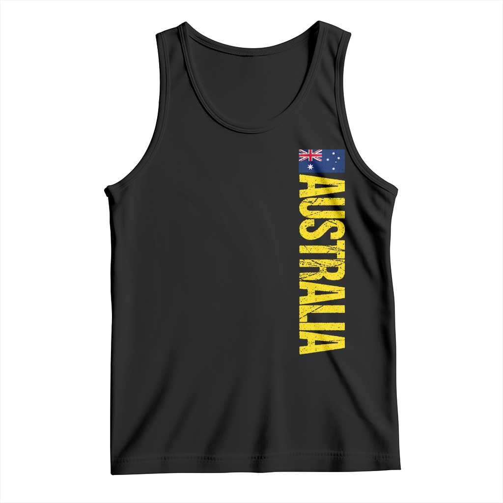 Australia Flag Tank Top Patriotic Country Pride Vertical Text Graphic