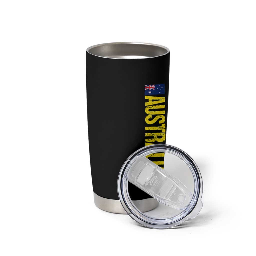 Australia Flag Tumbler Cup Patriotic Country Pride Vertical Text Graphic