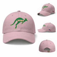 Vintage Kangaroo Australia Baseball Cap Patriotic Country Pride Graphic Aussie Roo Kangaroo