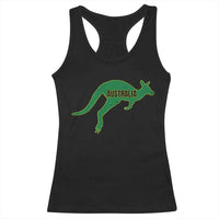 Vintage Kangaroo Australia Racerback Tank Top Patriotic Country Pride Graphic Aussie Roo Kangaroo