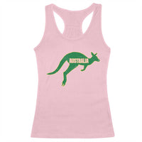 Vintage Kangaroo Australia Racerback Tank Top Patriotic Country Pride Graphic Aussie Roo Kangaroo