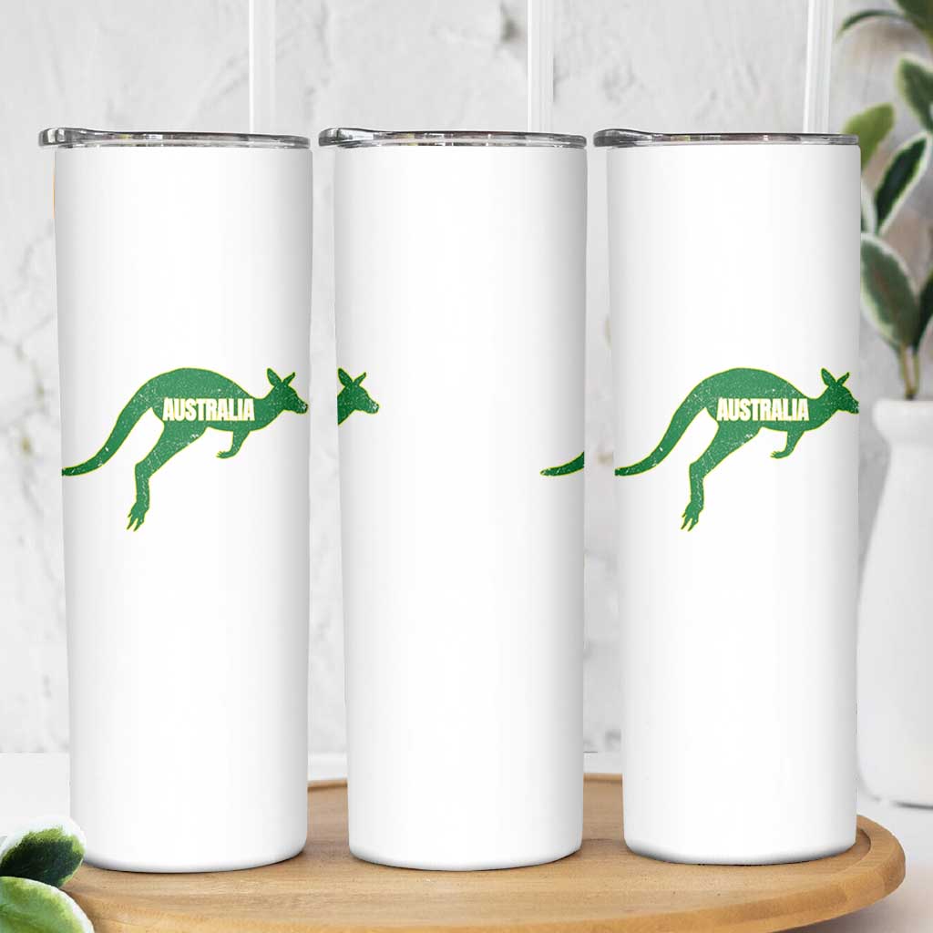 Vintage Kangaroo Australia Skinny Tumbler Patriotic Country Pride Graphic Aussie Roo Kangaroo
