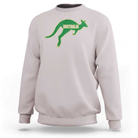 Vintage Kangaroo Australia Sweatshirt Patriotic Country Pride Graphic Aussie Roo Kangaroo