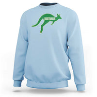 Vintage Kangaroo Australia Sweatshirt Patriotic Country Pride Graphic Aussie Roo Kangaroo
