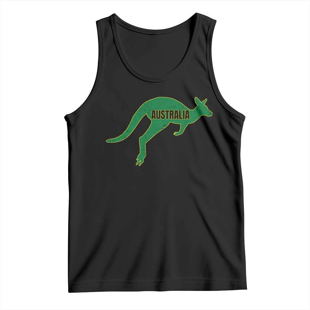 Vintage Kangaroo Australia Tank Top Patriotic Country Pride Graphic Aussie Roo Kangaroo
