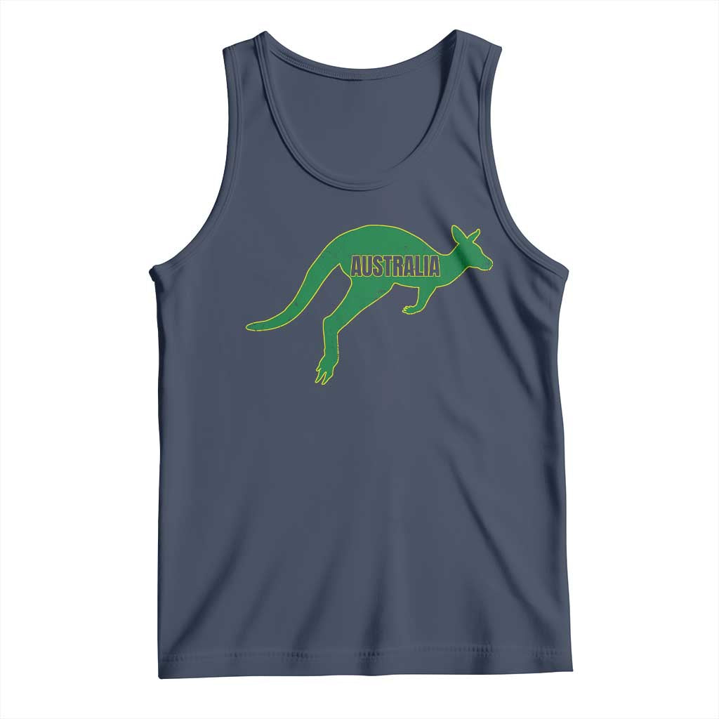 Vintage Kangaroo Australia Tank Top Patriotic Country Pride Graphic Aussie Roo Kangaroo