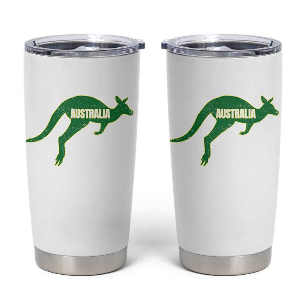 Vintage Kangaroo Australia Tumbler Cup Patriotic Country Pride Graphic Aussie Roo Kangaroo