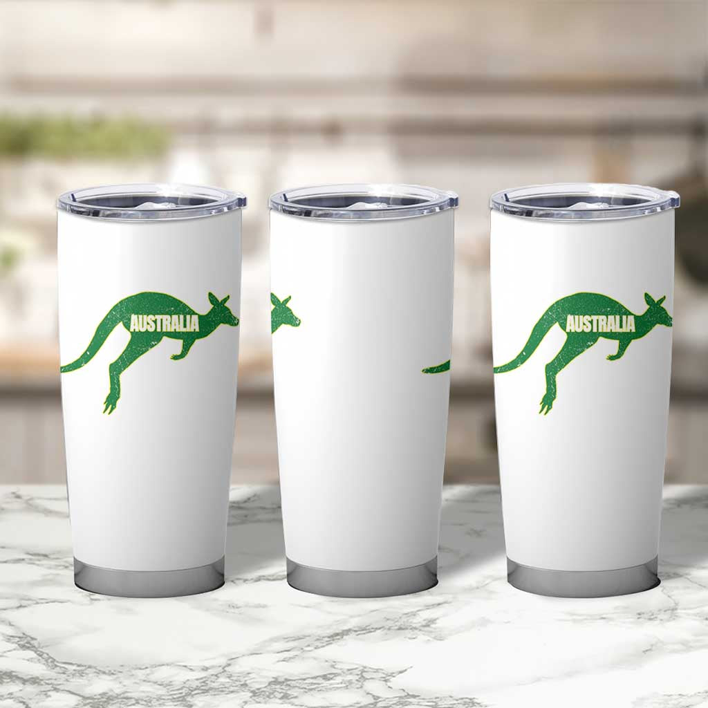 Vintage Kangaroo Australia Tumbler Cup Patriotic Country Pride Graphic Aussie Roo Kangaroo
