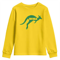 Vintage Kangaroo Australia Youth Sweatshirt Patriotic Country Pride Graphic Aussie Roo Kangaroo