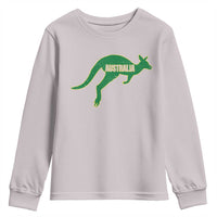 Vintage Kangaroo Australia Youth Sweatshirt Patriotic Country Pride Graphic Aussie Roo Kangaroo