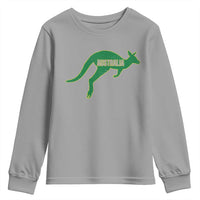 Vintage Kangaroo Australia Youth Sweatshirt Patriotic Country Pride Graphic Aussie Roo Kangaroo