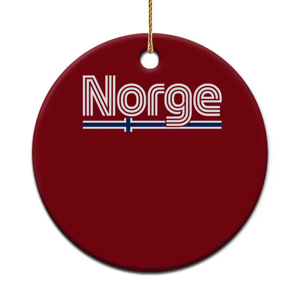 Retro Vintage Norge Flag Ceramic Ornament Norway Norwegian Pride Heritage Scandinavian